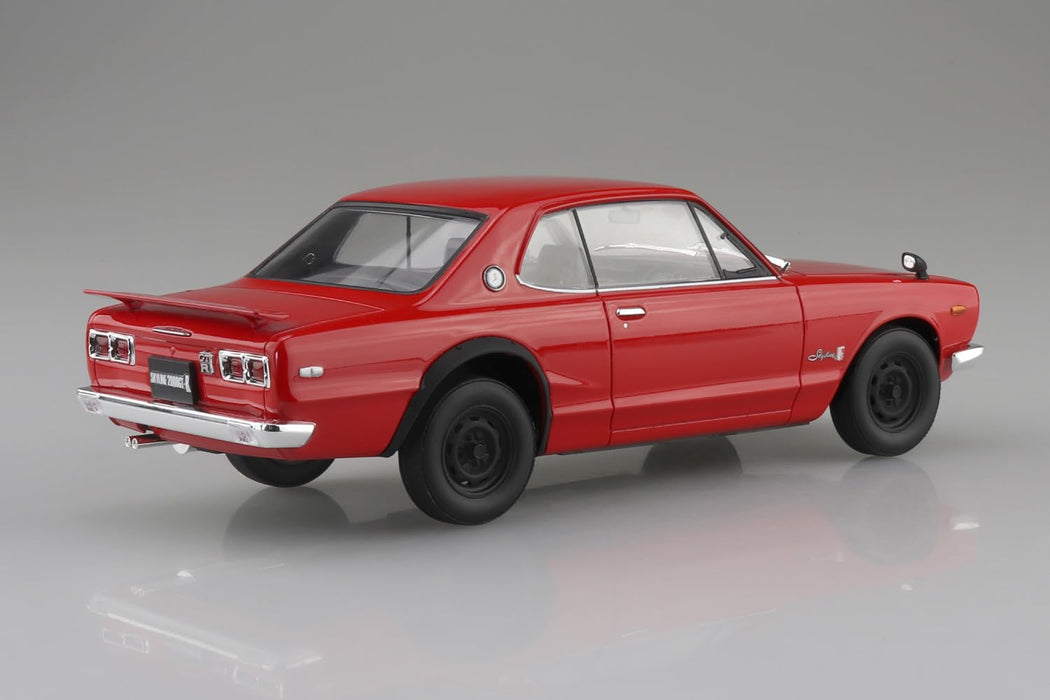 Aoshima 1/24 Snap Car Skyline GT-R 1970 Red Model