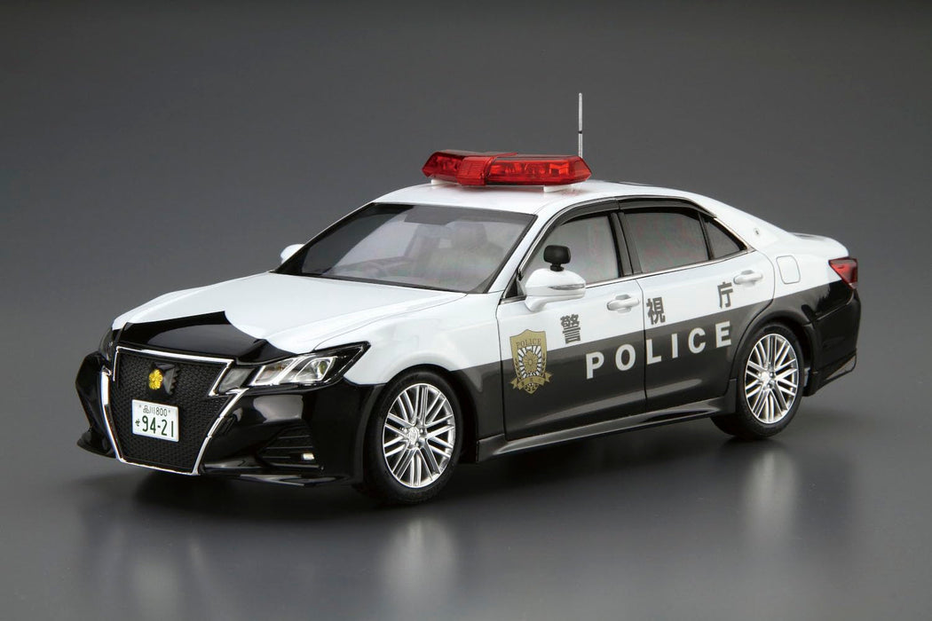 Modèle réduit de voiture de patrouille Toyota Crown Patrol '16 à l'échelle 1/24 d'Aoshima