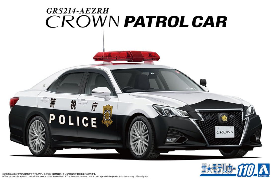 Modèle réduit de voiture de patrouille Toyota Crown Patrol '16 à l'échelle 1/24 d'Aoshima