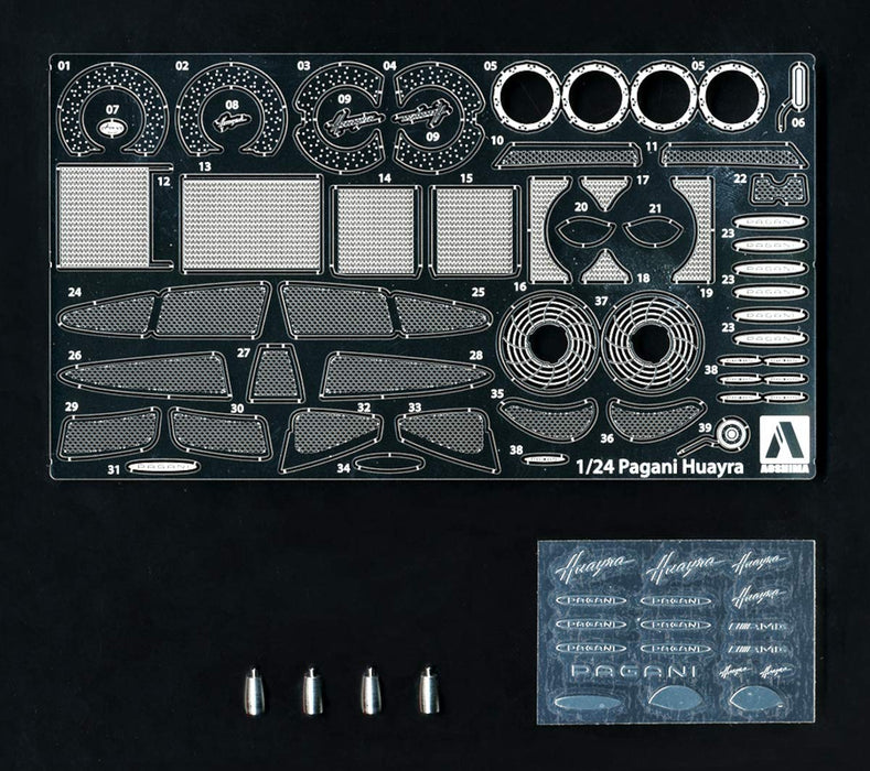 Qingdao Cultural Textbook Society Aoshima 1/24 Supercar Pagani Huayra Detail Parts