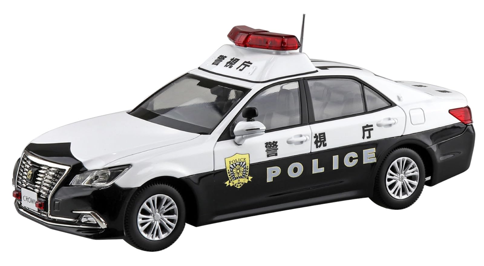 Aoshima 1/32 Toyota Crown Patrol Car Snap Kit Pre-Colored Model