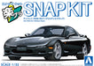 Aoshima Rakupla 1/32 RX-7 Black Pre-Colored Model Kit Snap-Fit