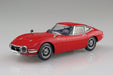 Aoshima 1/32 Toyota 2000GT Solar Red Plastic Model Kit Pre-Colored