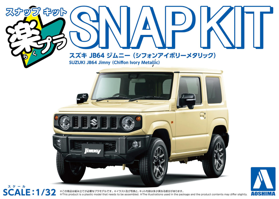 Aoshima 1/32 Suzuki Jb64 Jimny Ivory Model Snap Kit Pre-Colored