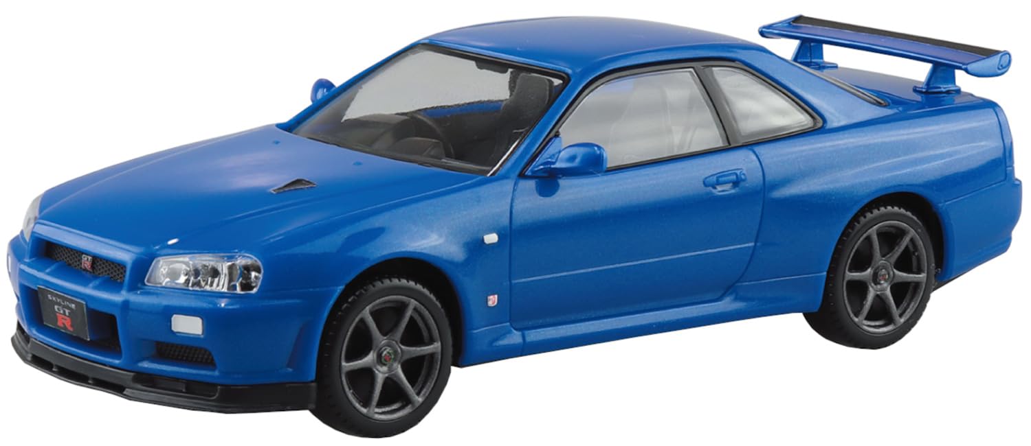 Aoshima 1/32 Snap Kit Nissan R34 Skyline GT-R Blue Model