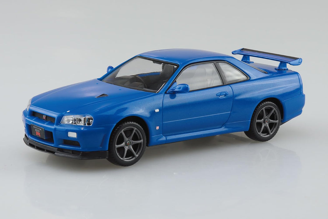 Aoshima 1/32 Snap Kit Nissan R34 Skyline GT-R Blue Model
