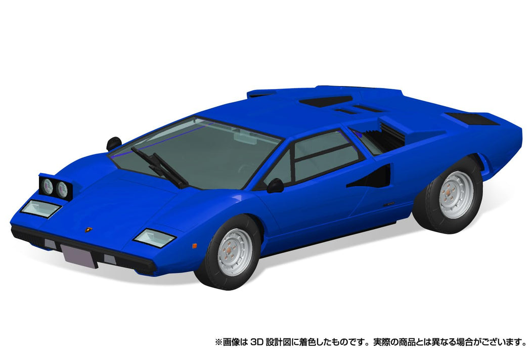 Qingdao Cultural Textbook Society Aoshima 1/32 Lamborghini Countach LP400 Blue Model Kit