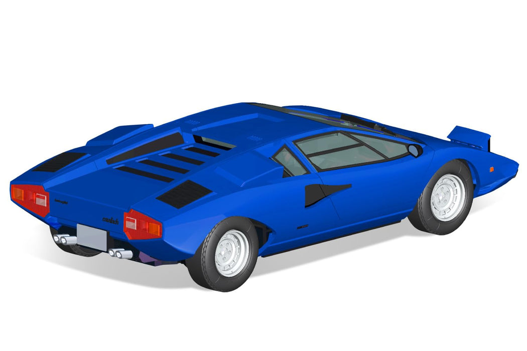 Qingdao Cultural Textbook Society Aoshima 1/32 Lamborghini Countach LP400 Blue Model Kit