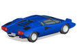 Aoshima 1/32 Lamborghini Countach LP400 Blue Model Kit- Japan Figure Store - #1 Bring To You The Best Japanese Goods