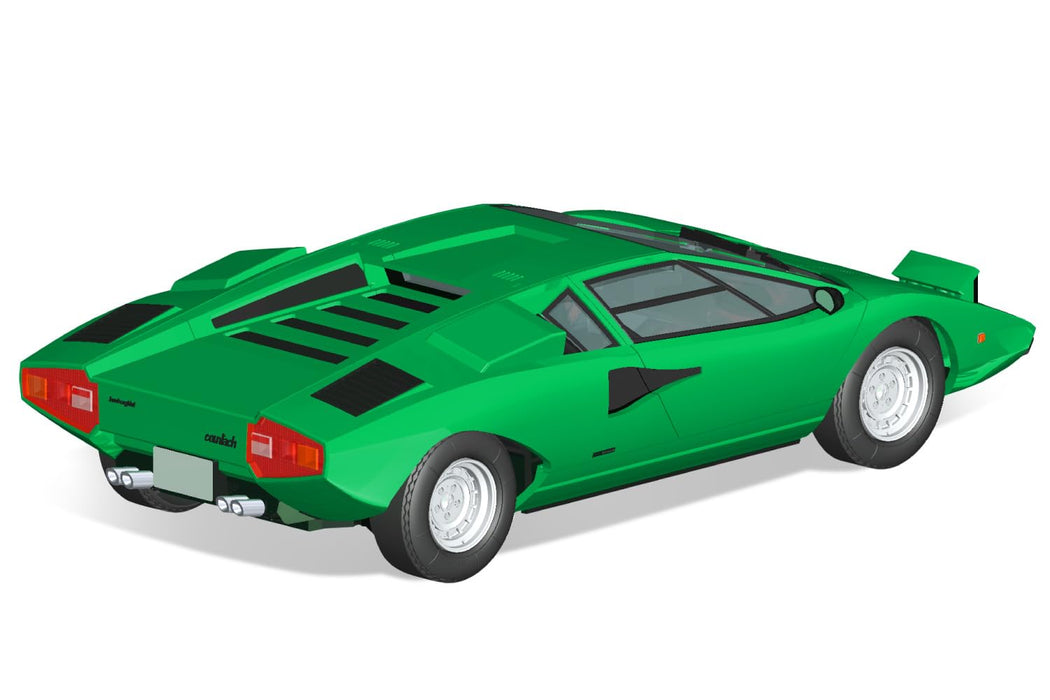 Aoshima 1/32 Snap Kit Lamborghini Countach LP400 Green Model - Qingdao Cultural