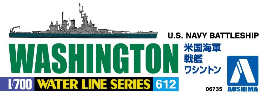 Aoshima 1/700 Waterline American Battleship Washington Model