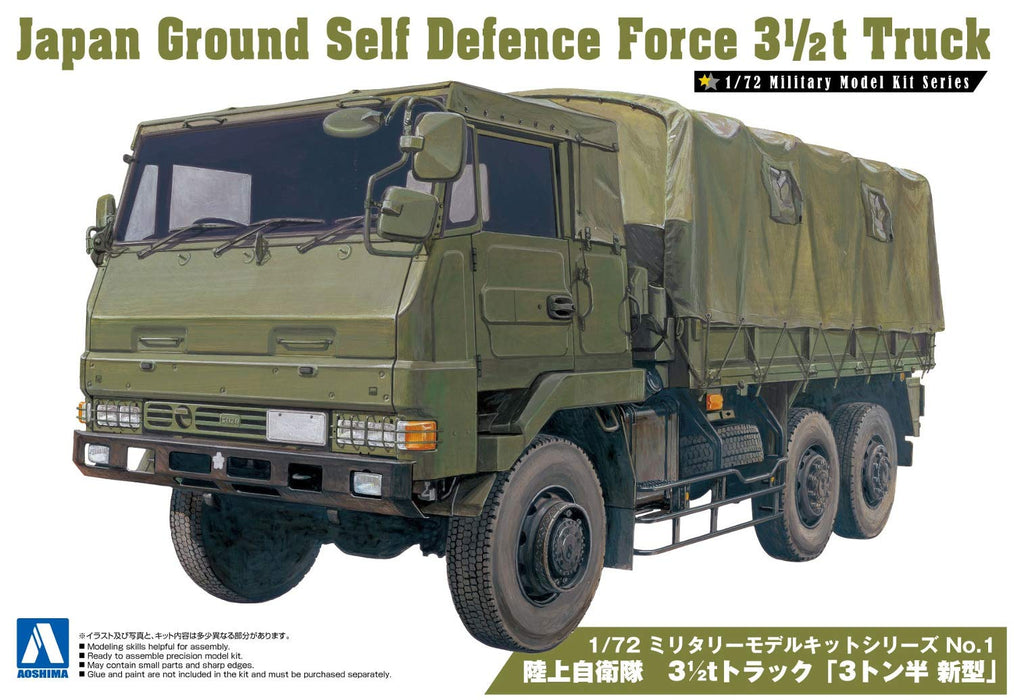 Aoshima 1/72 Japan Ground Self-Defense 3.5T Truck Model