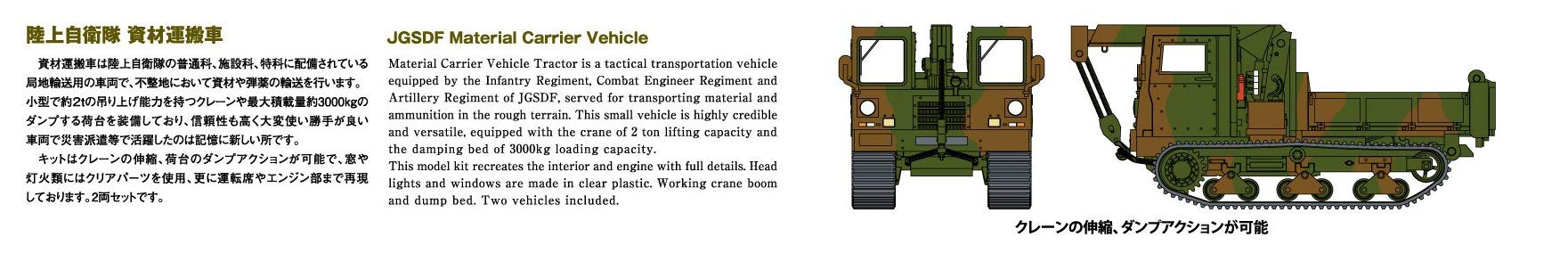 Aoshima 1/72 Military Model GSDF Transport Vehicle Set