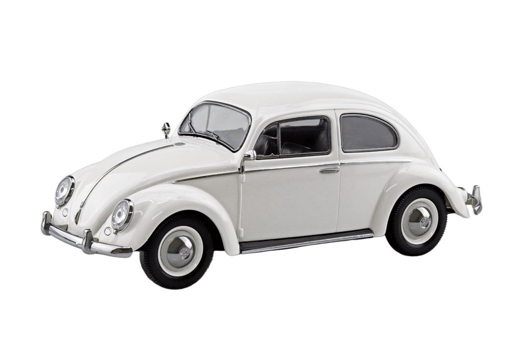 Aoshima 1/32 Rakupla Snap Kit VW Beetle Pearl White Pre-Colored Model