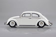 Aoshima 1/32 Rakupla Snap Kit VW Beetle Pearl White Pre-Colored Model