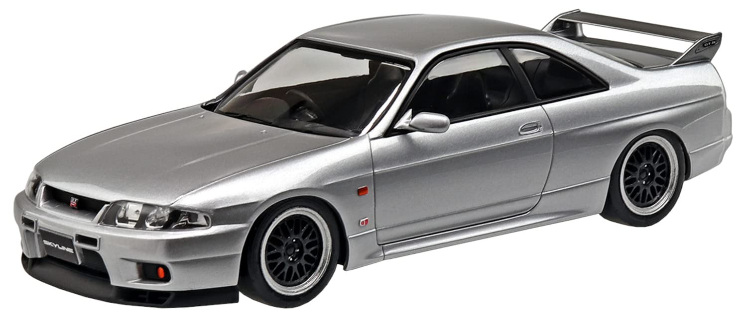 Qingdao Aoshima 1/32 Nissan R33 Skyline GT-R Snap Kit Sonic Silver Model- Japan Figure Store - #1 Bring To You The Best Japanese Goods