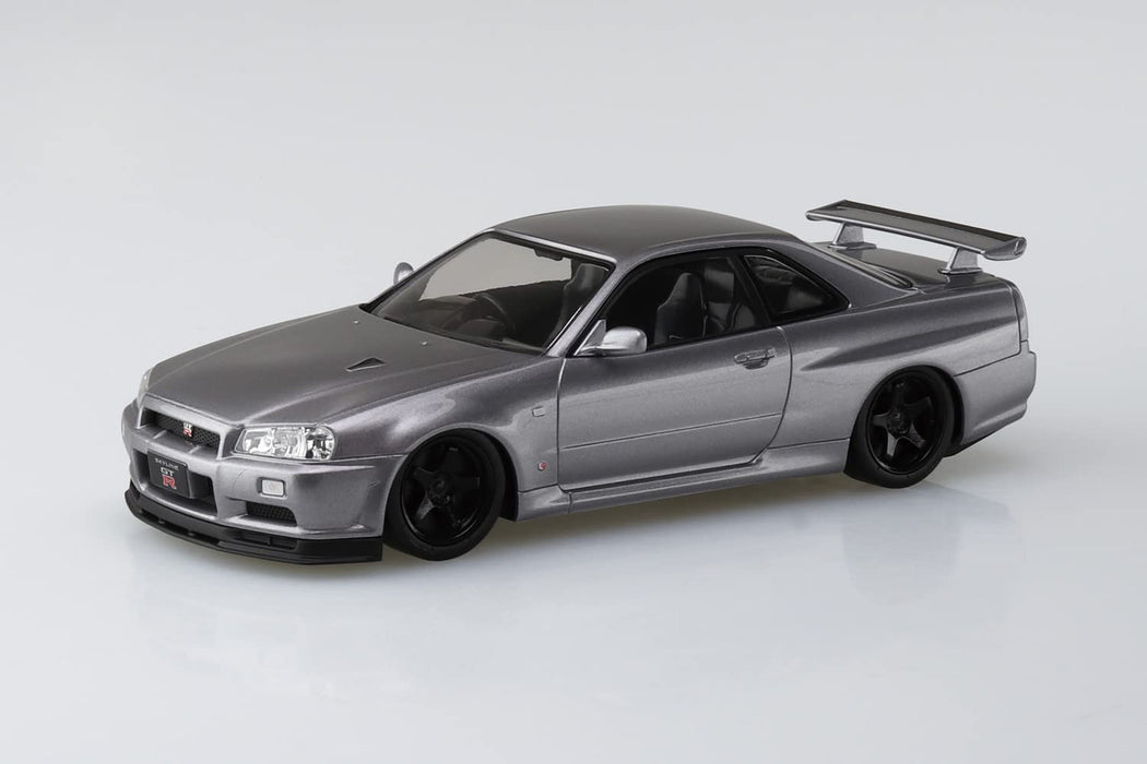 Aoshima Pre-Colored Nissan R34 Skyline Plastic Model