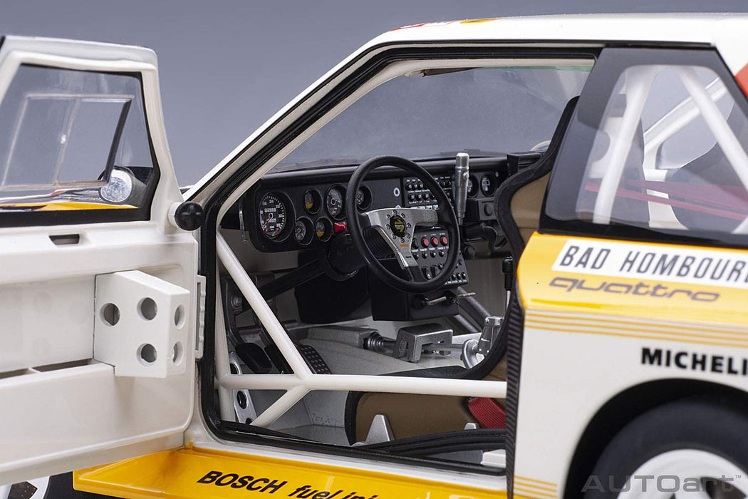 Autoart 1/18 Audi Sport Quattro S1 WRC 1986 Mikkola Hertz Monte Carlo Rally Model