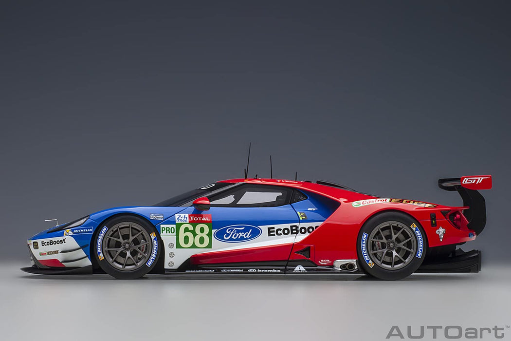 Autoart 1/18 Ford GT 2019 #68 Le Mans Pro Class Blue White Red Model 81912