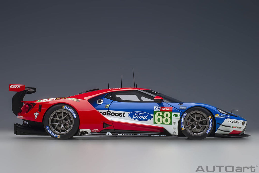 Autoart 1/18 Ford GT 2019 #68 Le Mans Pro Class Blue White Red Model 81912