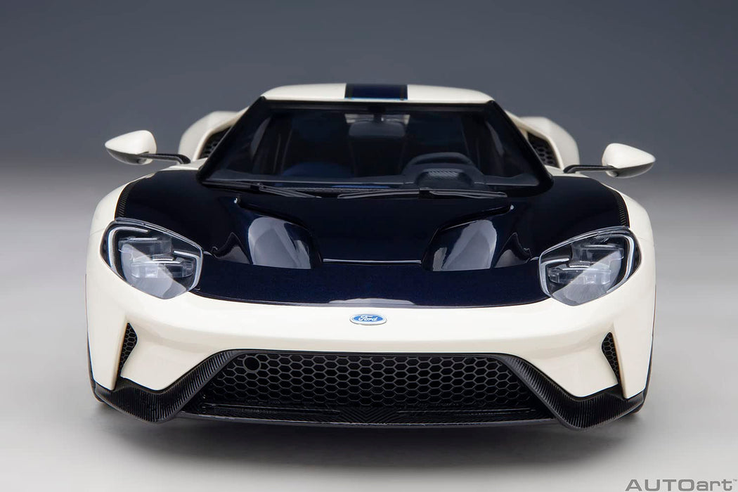 Autoart 1/18 Ford GT 1964 Prototype Heritage Edition White Dark Blue