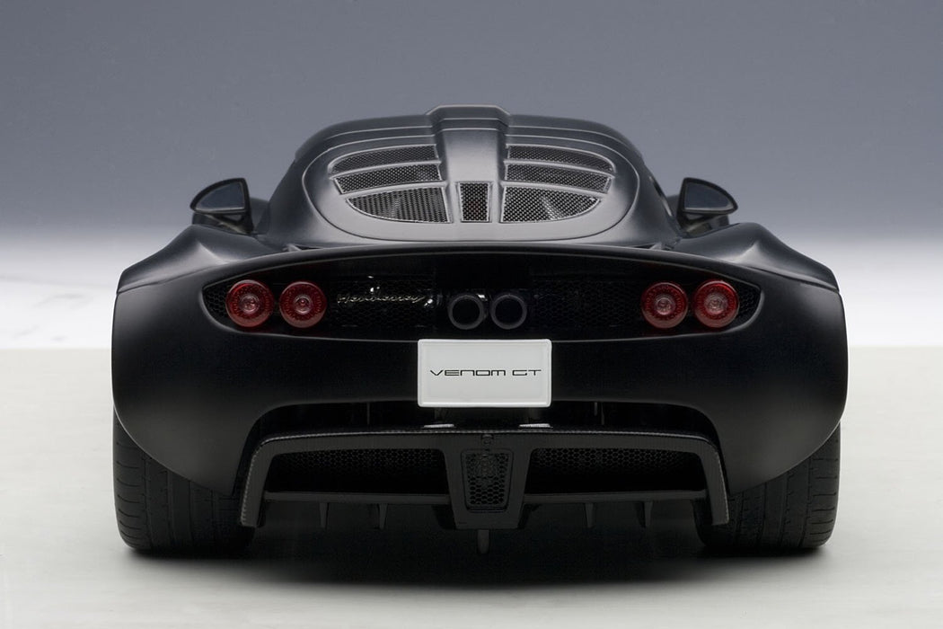 Modèle réduit de voiture Hennessey Venom GT Spider en carbone noir mat à l'échelle 1/18 de Autoart