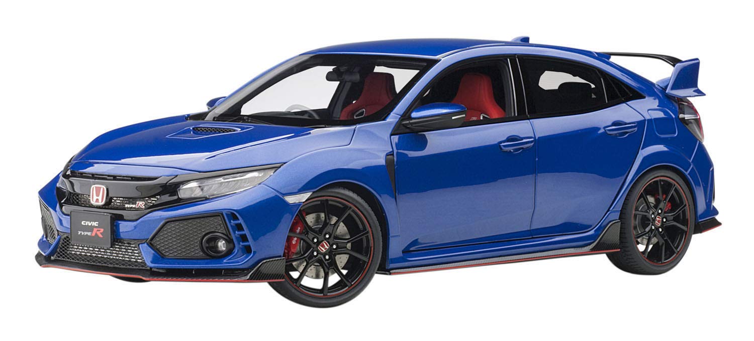 Autoart 1/18 Honda Civic Type R FK8 2017 Bleu Brillant Métallisé Modèle