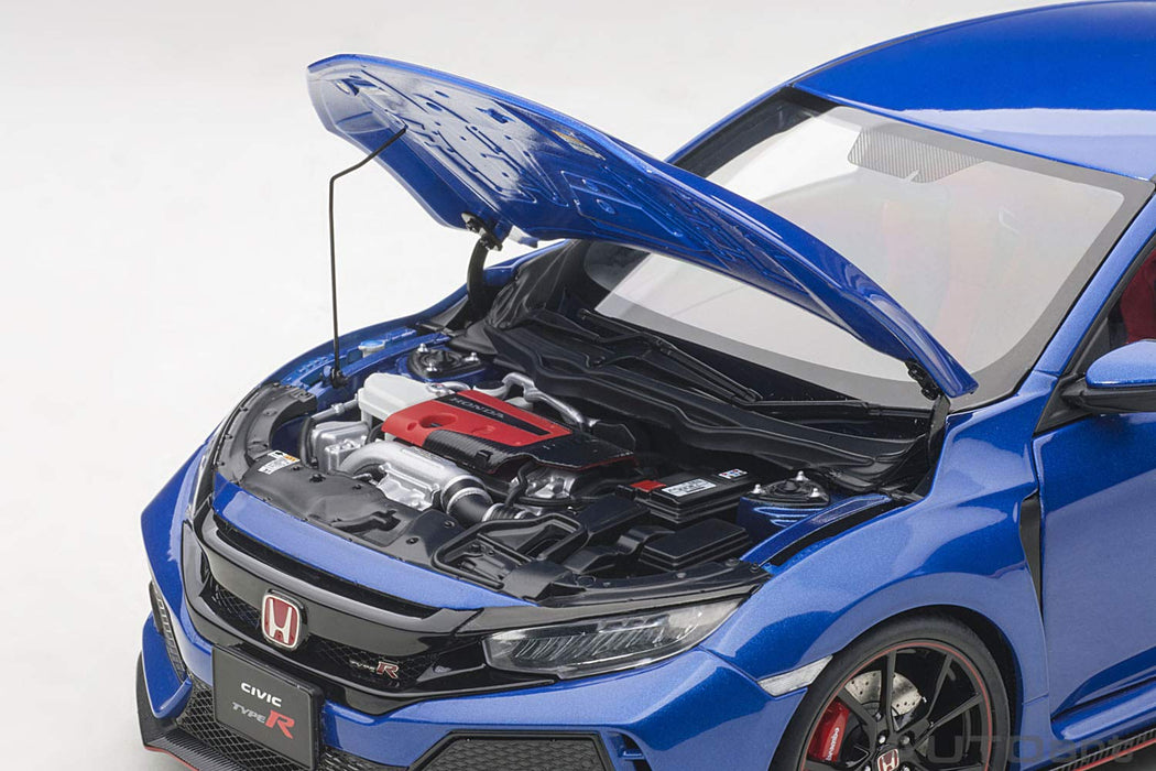 Autoart 1/18 Honda Civic Type R FK8 2017 Bleu Brillant Métallisé Modèle