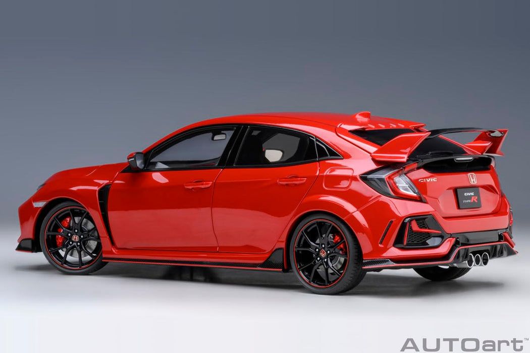 Modèle réduit de voiture rouge Honda Civic Type R 2021 à l'échelle 1/18 d'Autoart