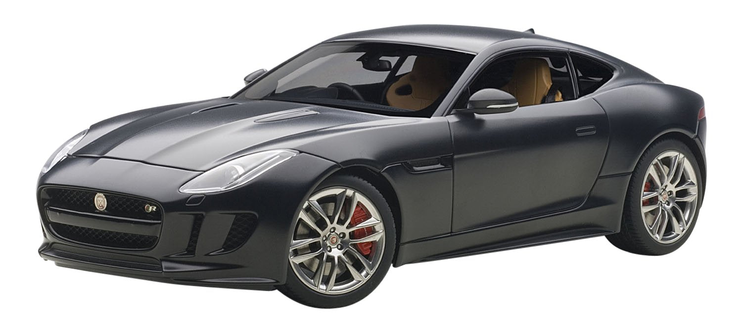 Modèle moulé sous pression noir mat Autoart 1/18 Jaguar F-Type R Coupé 2015