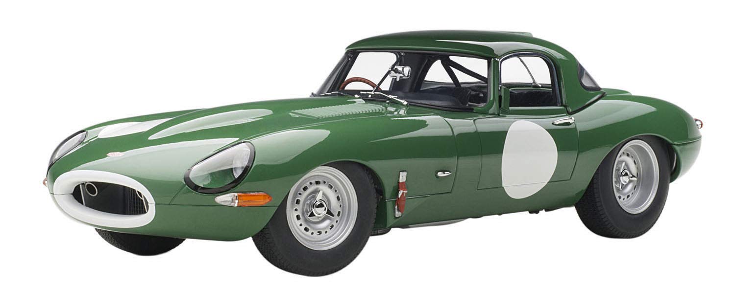 Modèle réduit de voiture moulée sous pression Jaguar E-Type légère verte à l'échelle 1/18 d'Autoart