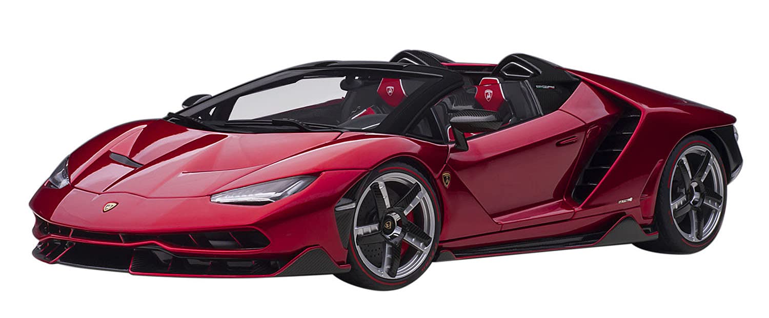 Modèle réduit Lamborghini Centenario Roadster rouge métallisé à l'échelle 1/18 Autoart 79207