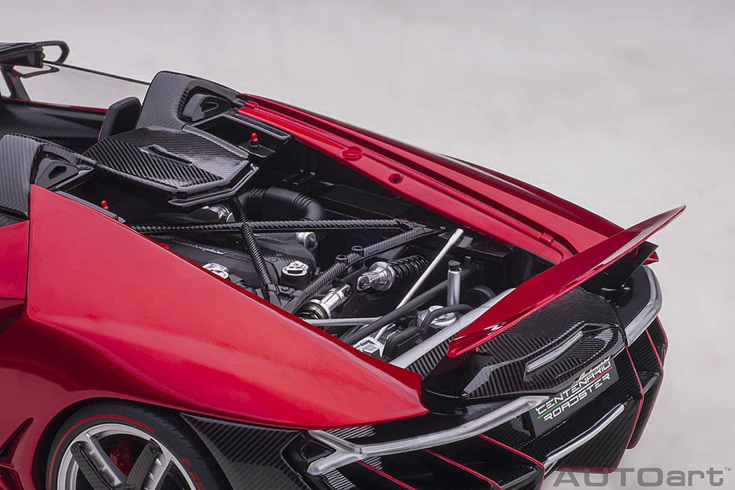 Modèle réduit Lamborghini Centenario Roadster rouge métallisé à l'échelle 1/18 Autoart 79207