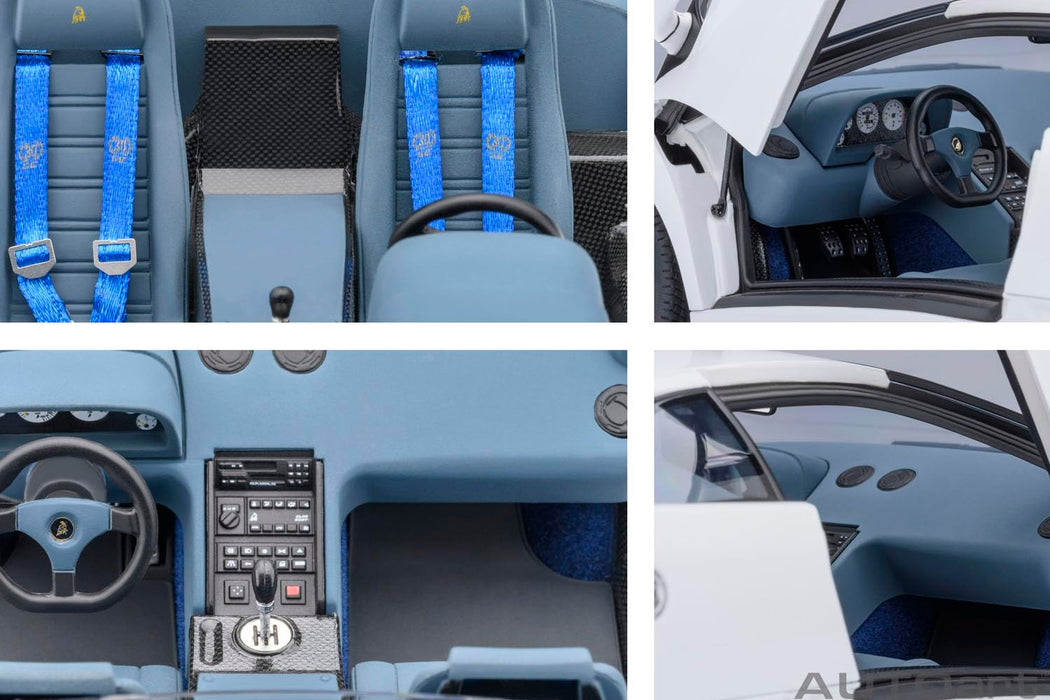 Autoart 1/18 Lamborghini Diablo Se30 Jota White Model Car Collectible