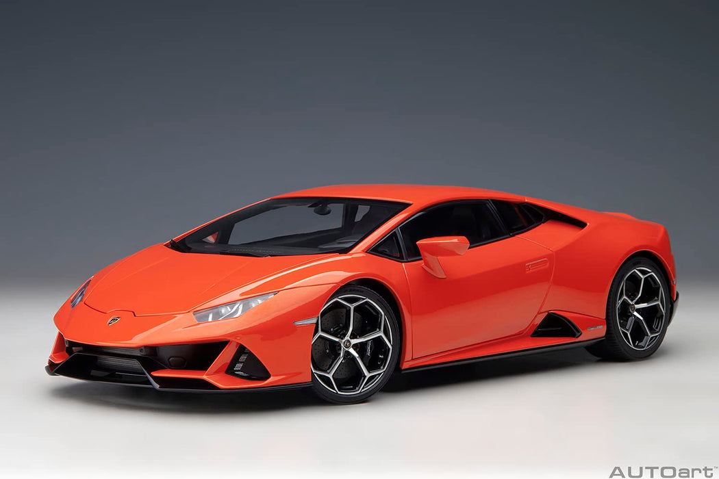 Modèle réduit moulé sous pression Lamborghini Huracan Evo 1/18 d'Autoart - Finition orange perle