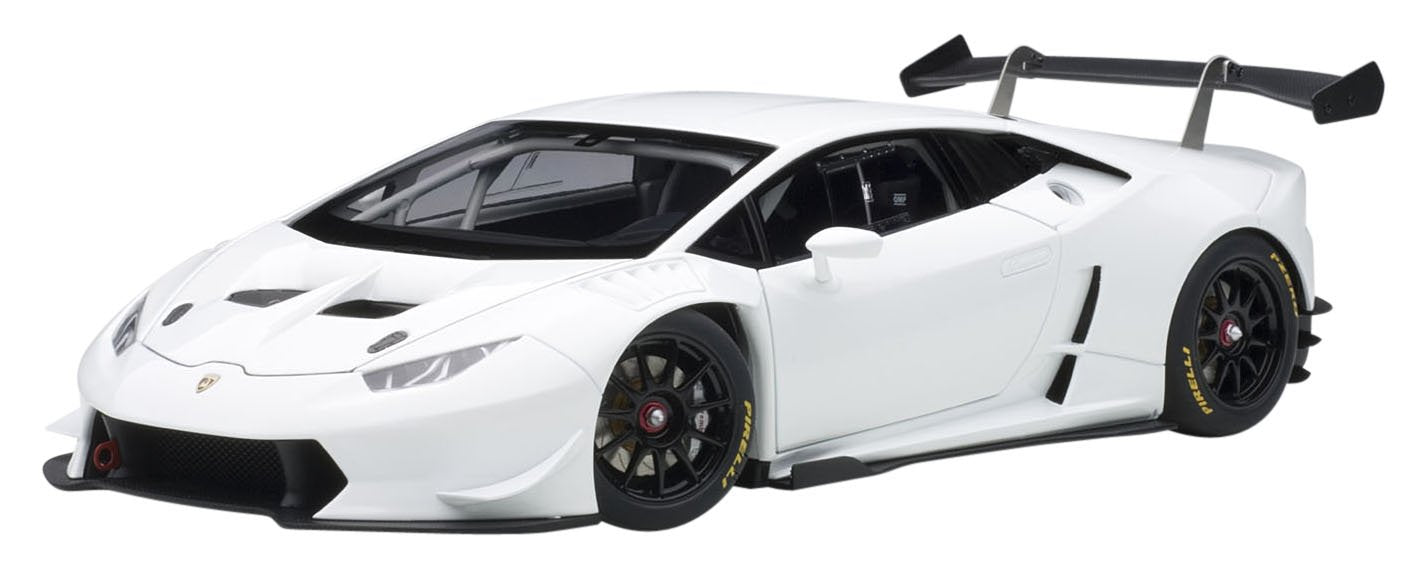 Modèle réduit de voiture Lamborghini Huracan LP620-2 Super Trofeo 2015 Blanc 1/18 Autoart