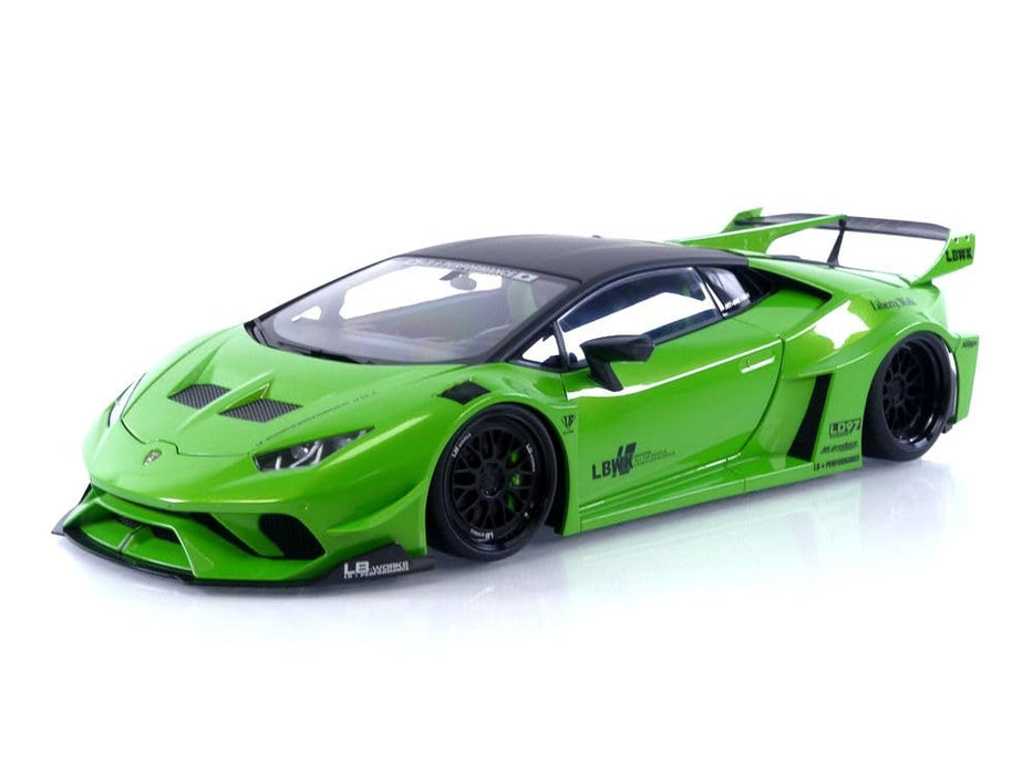 Modèle réduit de voiture Lamborghini Huracan GT Pearl Green à l'échelle 1/18 de Liberty Walk