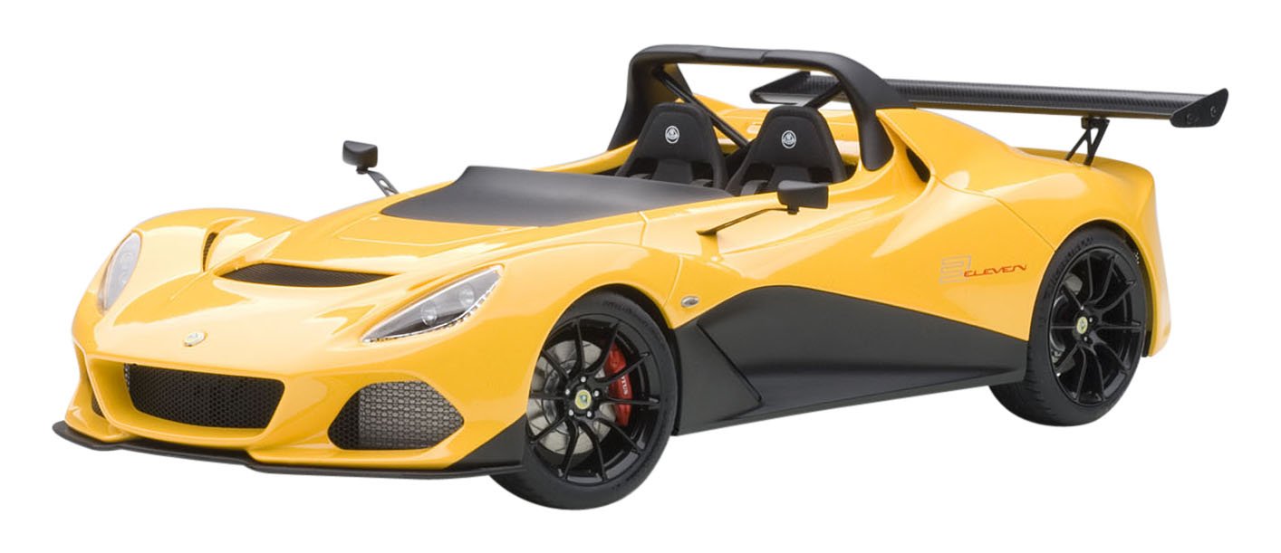 Autoart 1/18 Druckgussmodell Lotus 3-Eleven Gelb Fertiges Sammlerstück