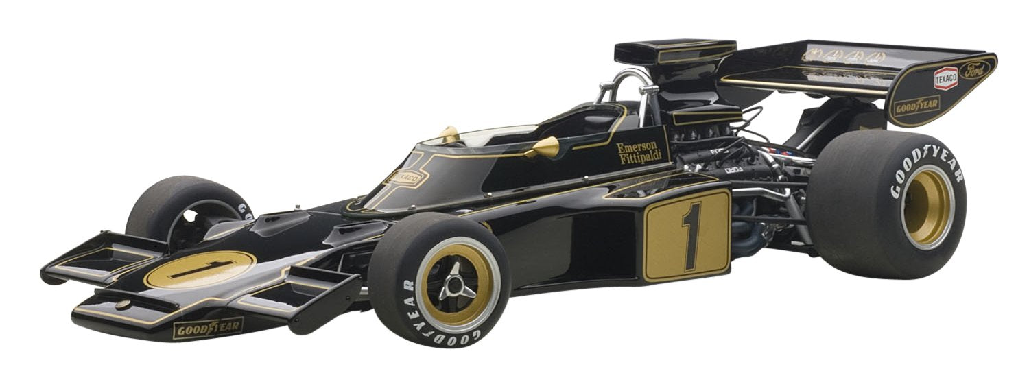 Modèle moulé sous pression Autoart Lotus 72E 1973 Emerson Fittipaldi à l'échelle 1:18