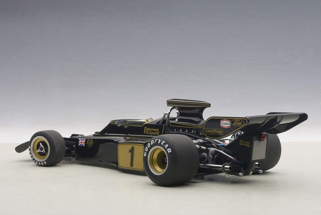 Modèle moulé sous pression Autoart Lotus 72E 1973 Emerson Fittipaldi à l'échelle 1:18