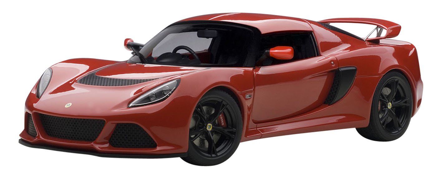 Modèle réduit de voiture moulé sous pression Lotus Exige S rouge à l'échelle 1/18 d'Autoart