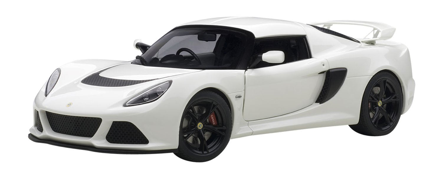 Modèle réduit de voiture moulé sous pression Lotus Exige S à l'échelle 1/18 d'Autoart en blanc