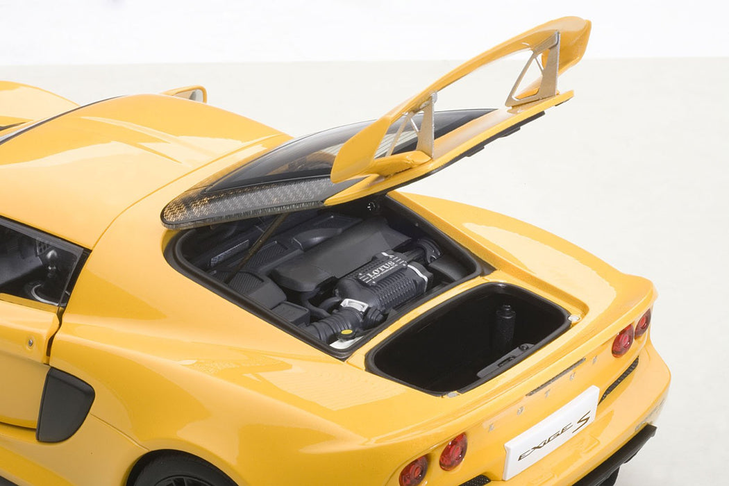 Autoart 1/18, gelbes Lotus Exige S, hochdetailliertes Druckgussmodell