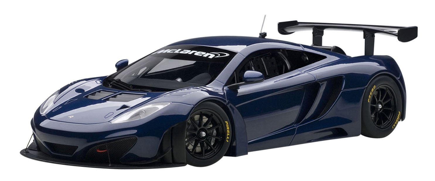 Modèle réduit de voiture Autoart 1/18 McLaren MP4-12C GT3 bleu foncé