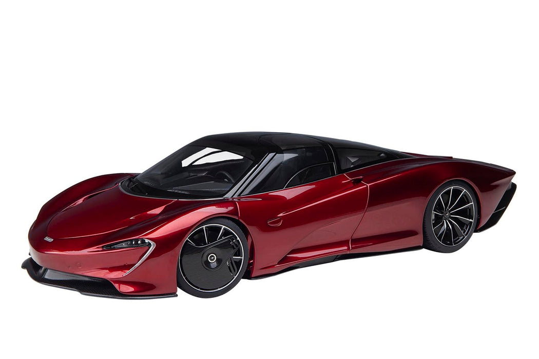 Autoart McLaren Speedtail, Druckguss-Modellauto, Metallic-Rot, Maßstab 1/18