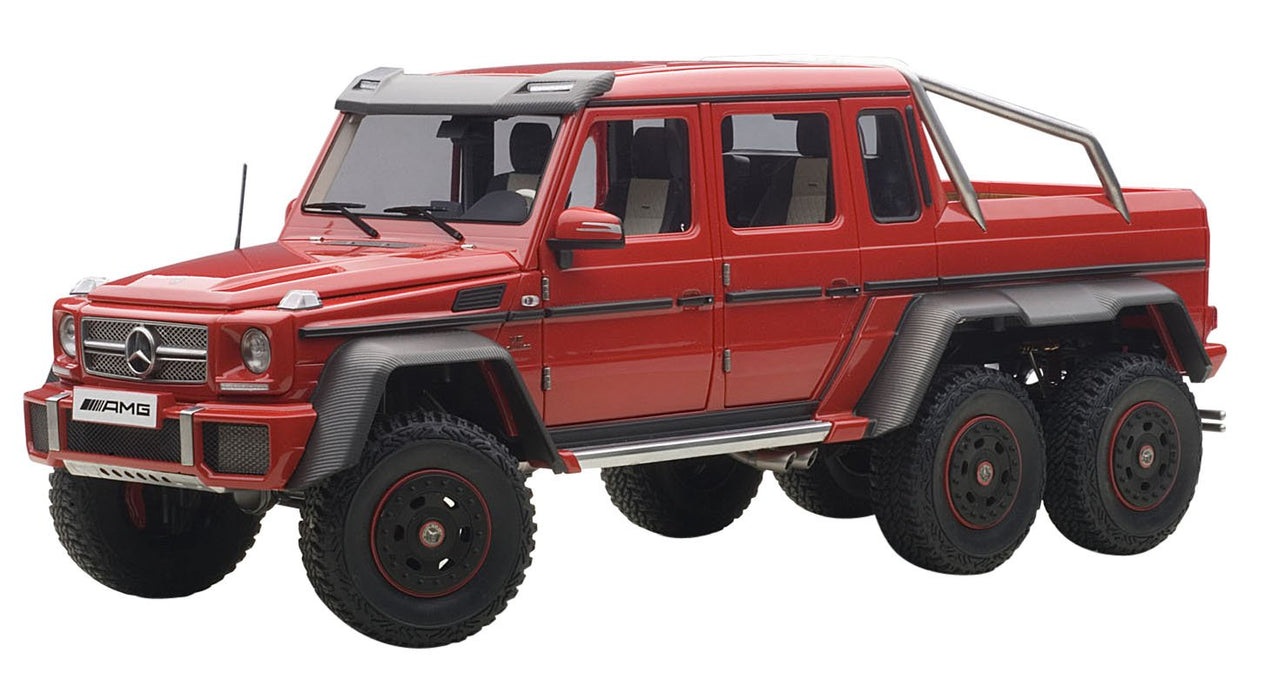 Modèle réduit de voiture rouge Mercedes Benz G63 AMG 6X6 à l'échelle 1/18 d'Autoart