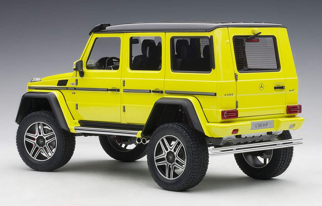 Modèle réduit de voiture Mercedes-Benz G500 4X4 jaune carré à l'échelle 1/18 d'Autoart