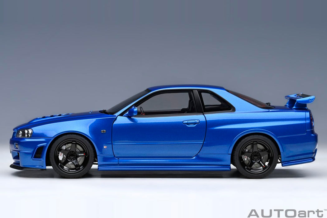 Autoart Nismo R34 GT-R Z-Tune 1/18 Scale in Bayside Blue - Finished Product