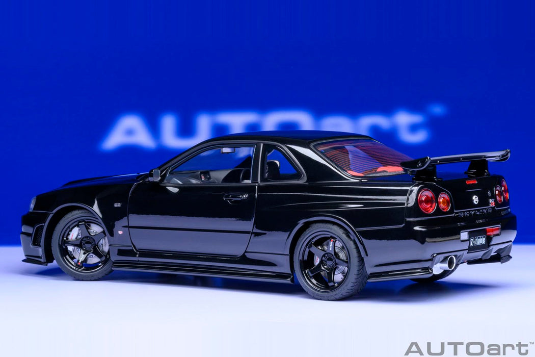 Modèle réduit de voiture moulé sous pression Autoart Nismo R34 GTR Z-Tune Black Pearl 1/18