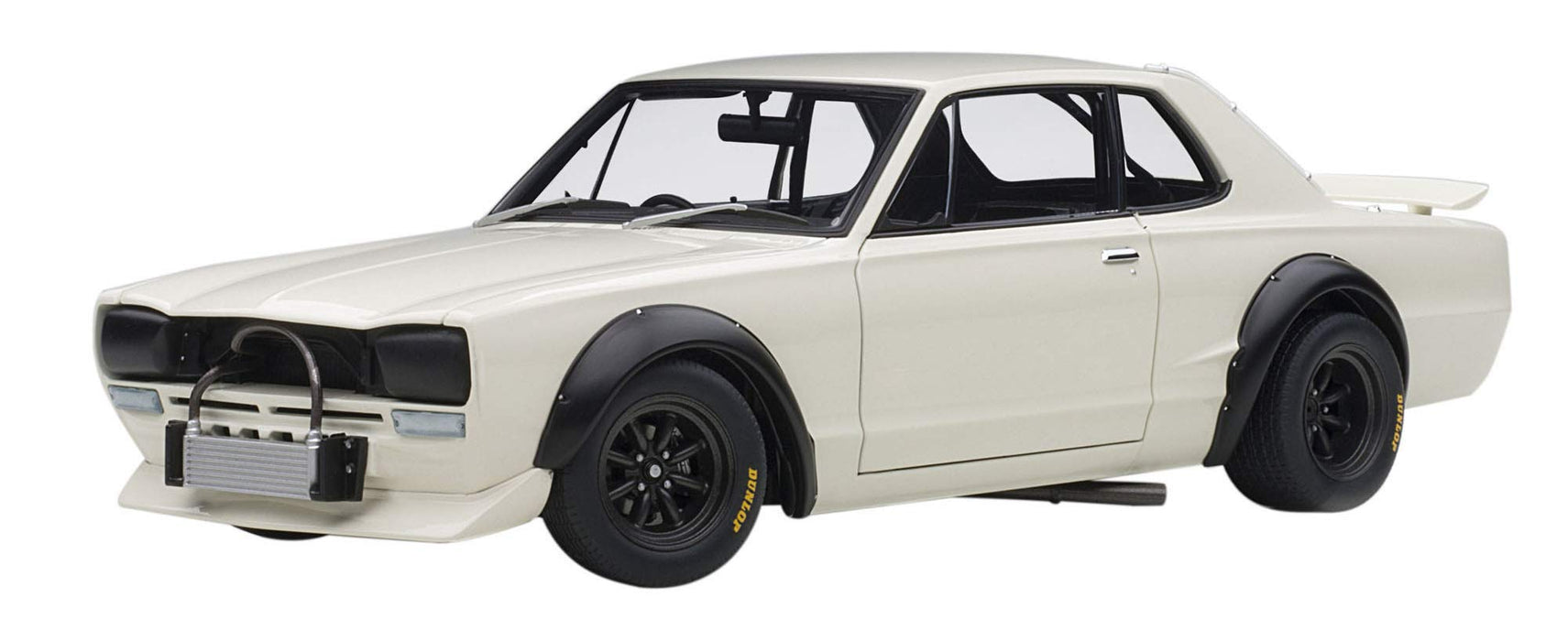 Modèle réduit de voiture de course Nissan Skyline GT-R KPGC10 1972 blanche 1/18 Autoart